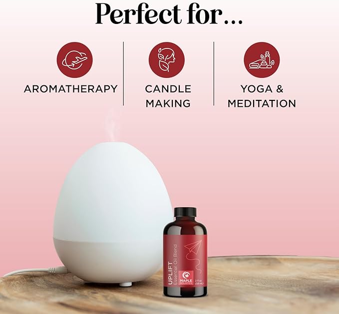 Uplift Aromatherapy Essential Oil Blend - Happy Essential Oil Blend of Calming Essential Oils for Diffusers for Home and Travel with Citrus Essential Oils and Pure Aromatherapy Oils for Diffusers 2oz - Bloomnest