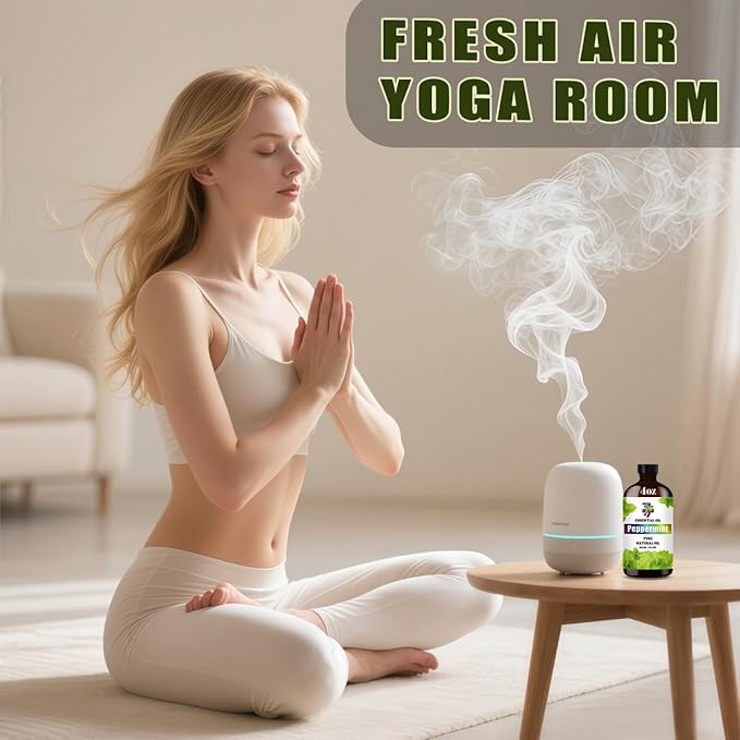 Peppermint Essential Oil (4 oz/120 ml) — Peppermint Oils for Aromatherapy, diffusers, humidifiers, Home fragrances, DIY Skincare, soap Making, DIY Candle, Relaxation, Yoga, and Meditation - Bloomnest