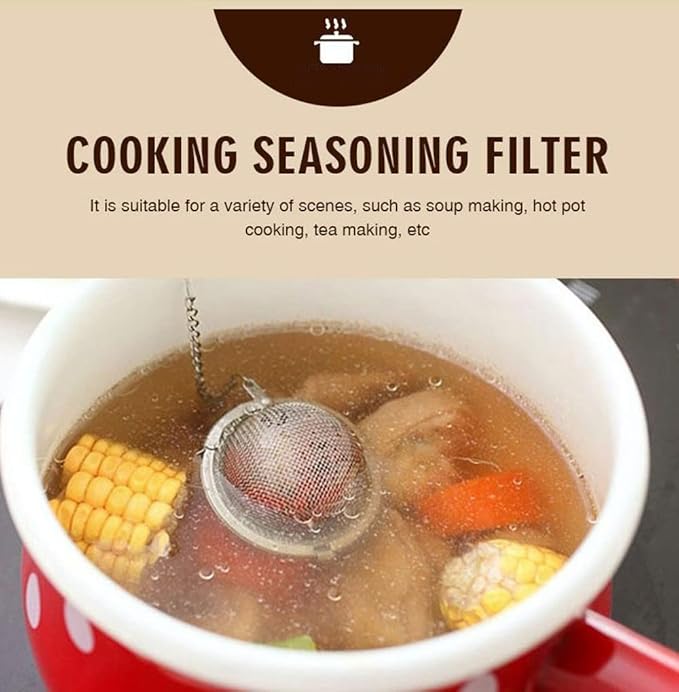 Tea Ball Strainer - 2 Pcs Stainless Steel, Tea Balls, 2.1 Inch Tea Infusers for Tea Steeper, Loose Tea, Tea Infuser for Tea Filter Herbal Spices Seasonings