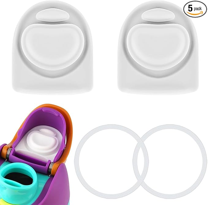 2 Sets Replacement Stopper and O Ring Gasket Compatible with Owala FreeSip 24oz 32oz,Water Bottle Lid Insert Cap Rubber Seal Parts for Owala 16/19/24/32/40oz Mouthpiece Accessories F2 Frokolla