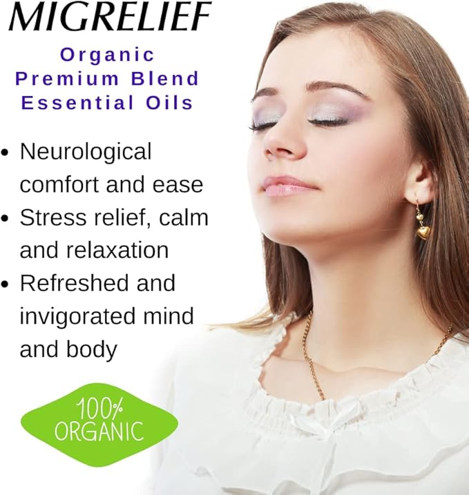 MigreLief Comfort Stick, Migraine and Headache Essential Oil Roll-On - Peppermint Lavender - 10ml - Bloomnest