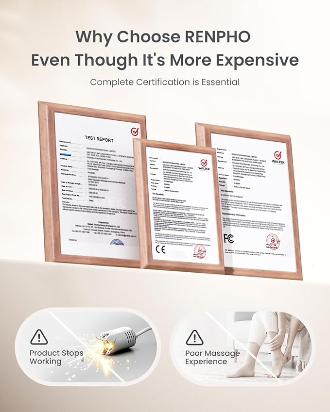 RENPHO Foot Massager Machine with Heat [2026 Upgraded], Shiatsu Foot Massager for Plantar Fasciitis, Birthday Gifts for Women, Wireless Control, Voice Control (New)