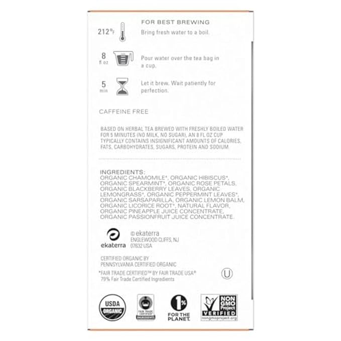 TAZO Calm Chamomile Herbal Tea Bags, Caffeine Free, 96 Total Tea Bags (16ct - Pack of 6) - Bloomnest