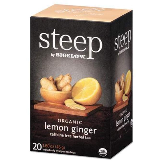 Bigelow Tea Steep Lemon Ginger Organic, 1.55oz (43g) - Bloomnest