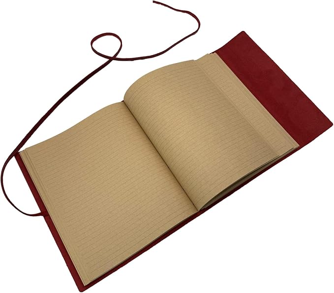 Large Notebook Journal - Genuine Leather Journals for Writing A4 Size Diary 8x10 Inch, Notepad For Women and Man, Gifts,Work,Travel Wine Red - Bloomnest