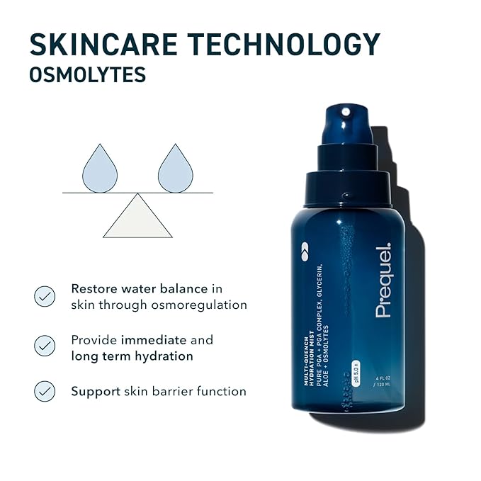 Prequel Skin Multi-Quench Hydration Mist – Moisturizing Face Spray with Plumping PGA Complex, Glycerin, Aloe & More – Hydrating Facial Spray with Niacinamide for Smoother Skin – Fine Mist Humectant - Bloomnest