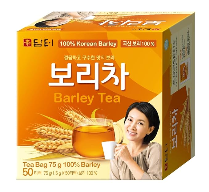 Damtuh Korean Barley Tea – Roasted Boricha Mugicha, Nutty Herbal Tea, Caffeine-Free, 50 Tea Bags (1.5g each) - Bloomnest
