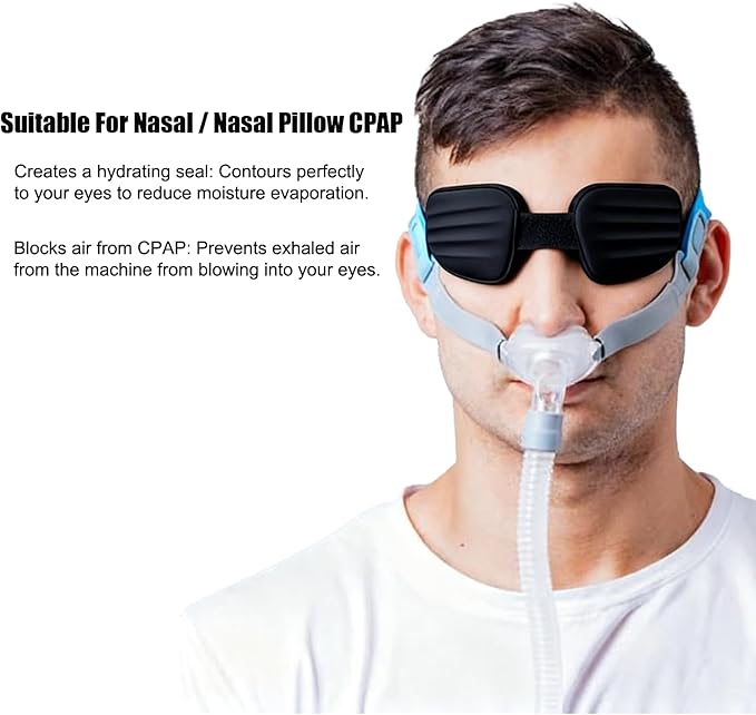 100% Blackout Sleep Eye Mask for Women Men, Zero Pressure Sleeping Mask - Sleep Mask for Cpap Users and Eyelash Friendly Night Blindfold, Adjustable Ultra Soft Comfortable for Dry Eye Mask - Bloomnest
