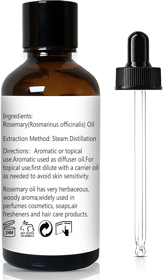 Rosemary Essential Oil, 30ml - Pure, Undiluted Rosemary Oil for Aromatherapy - Bloomnest
