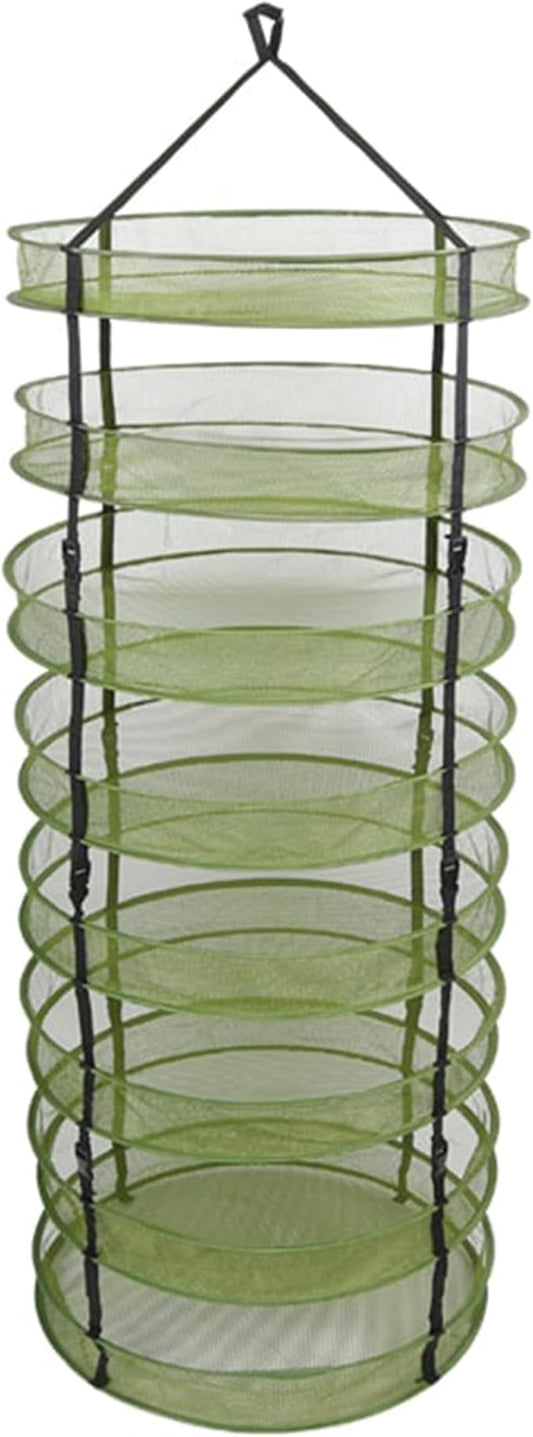 Grow1 2ft Drying Rack with Clip-On Levels Collapsible Mesh Herb and Flower Hanging Dryer with Removable Layers and Carrying Case - Bloomnest