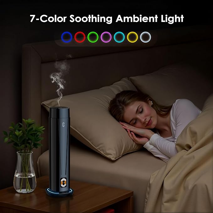 Waterless Scent Diffuser – 1200 Sq Ft Coverage, Essential Oil Diffuser with Remote Control, Quiet Aromatherapy Diffuser with LED Light & Timer, Scent Air Machine for Home, Office, Hotel - Bloomnest