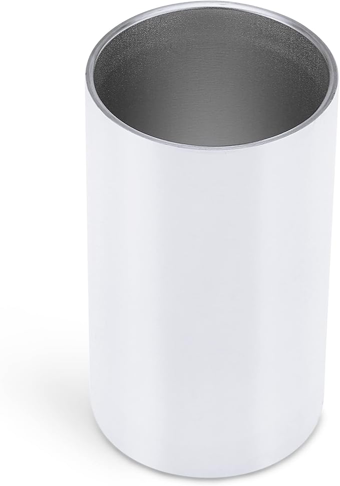 makerflo 14 oz White Skinny Sublimation Blank Tumbler Pack of 25 with Lid and Straw | Craft-Ready for DIY Gifts & Personalization (Sublimation, Epoxy, UV DTF, Vinyl, and Laser Engraving) - Bloomnest