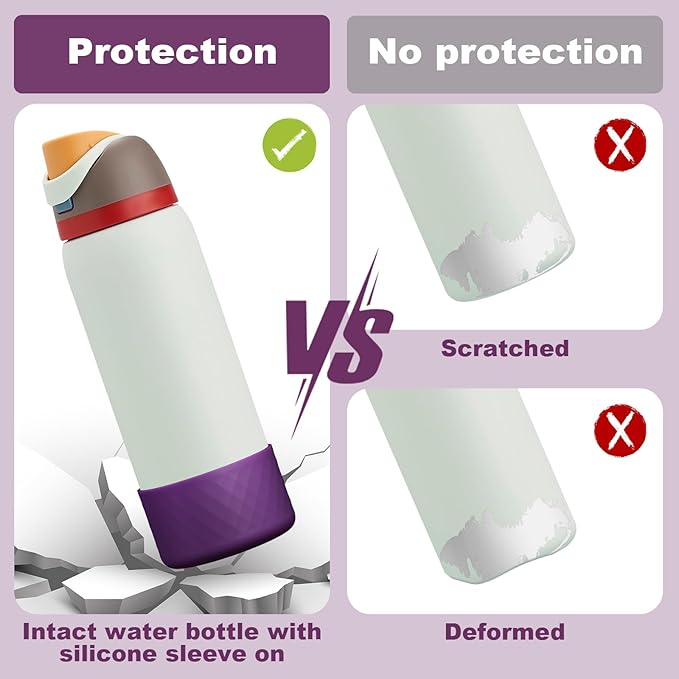 Silicone Boot for Owala Water Bottle 24 oz 32 oz 40 oz, Anti-Slip Protective Sleeve for FreeSip/Twist/Flip Stainless Steel Water Bottles Accessories BEONSKY