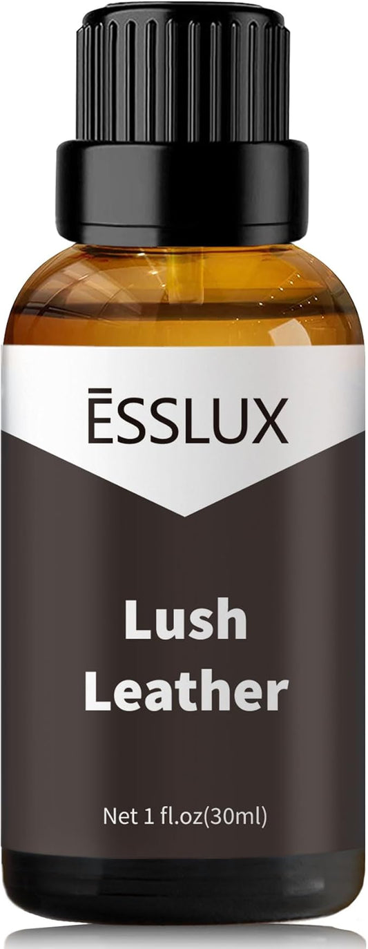 Lush Leather Fragrance Oil - ESSLUX Aromatherapy Essential Scented Oils for Diffuser, Massage, Soap, Candle Making Scents, Perfume, Home Fragrance, 30 ml - Bloomnest