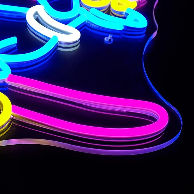 Lucunstar Dachshund Neon Sign Skateboard Dog Neon Light up Sign USB Adjustable Neon Lights Art Wall Decor LED Sign for Bedroom Shop Pet Lovers Gift - Bloomnest