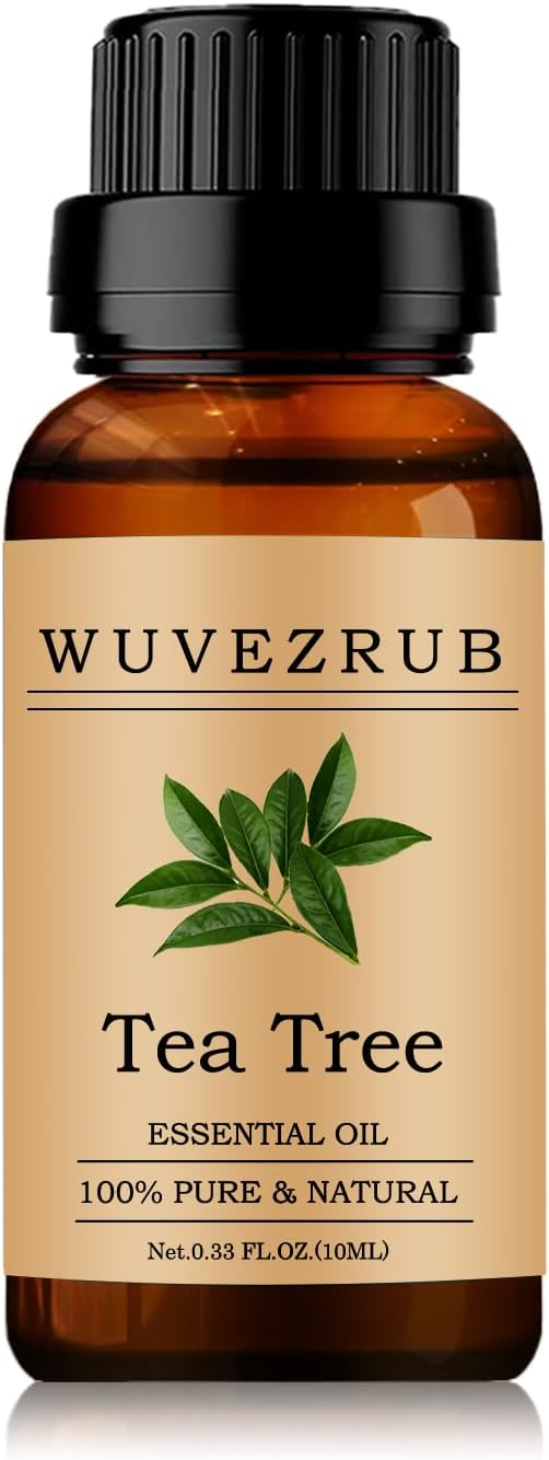 Tea Tree Essential Oils 10ML, 100% Pure and Natural Essential Oil for Aromatherapy Diffuser - 0.33 Fl Oz/Tea Tree WUVEZRUB