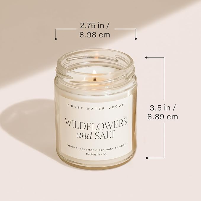 Sweet Water Decor Mulled Cider Candle - Fall Scented with Cinnamon, Icing and Cinnamon Buttery Pastry for Home - Fall Soy Candle with 40 Hours Burn Time - 9Oz Gold Lid Clear Jar Mulled Cider Scents - Bloomnest