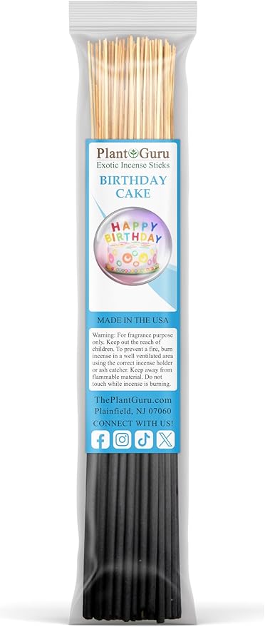 Bakery Incense Sticks Variety Set Bulk 500 Pack Sampler 11" Sticks - 5 Bundles of 100 Sticks Per Bundle. Birthday Cake, Blueberry Muffin, Chocolate Cake, Gingerbread Cookie and Sugared Snickerdoodle.