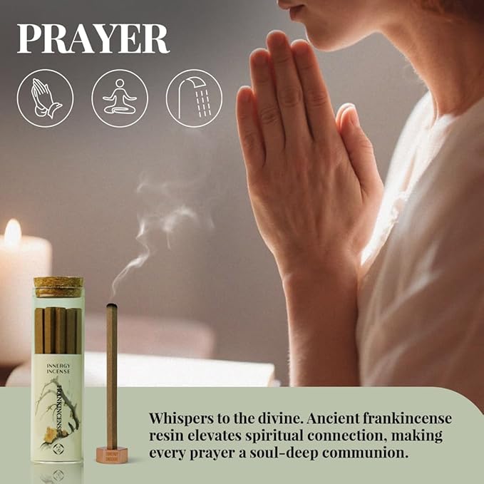 Sacred Christmas Aroma - Innergy Frankincense Incense Sticks, Traditional Spiritual Gift Set, Deep Meditation & Prayer Incense - Bloomnest