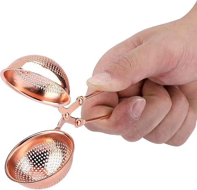 Snap Ball Tea Strainer, Snap Tea Ball Infuser, Rose Gold Stainless Steel Snap Ball Infuser for Loose Leaf Tea - Bloomnest
