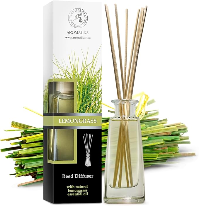 Lemongrass Oil Diffuser - Scented Reed Diffuser - Alcohol Free - Gift Set - Best for Aromatherapy - Room Air Freshener - Bloomnest