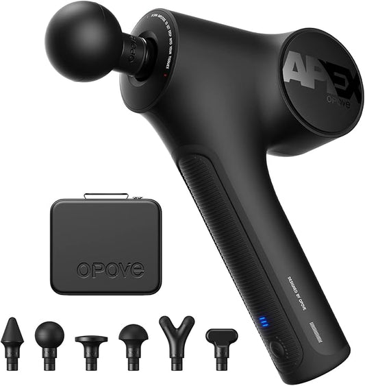 opove Apex Massage Gun Deep Tissue 14.5mm Percussion Fascia Muscle Massager for Athletes Workout Pain Relief Recovery Relaxation, Professional Therapist Choice, Ergonomic for Effortless to Use - Bloomnest