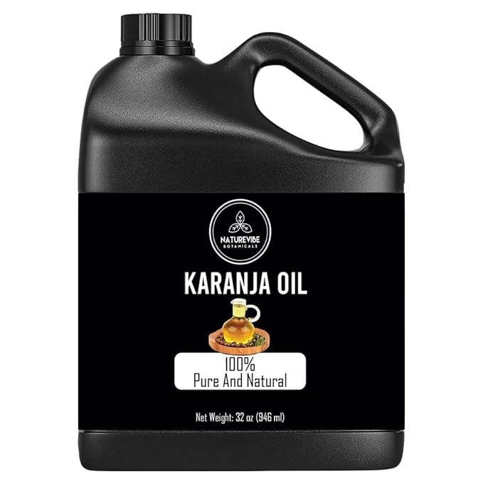 Naturevibe Botanicals Karanja Oil 32 Ounces | 100% Pure and Natural | Great for Skin Care and Hair Care - Bloomnest