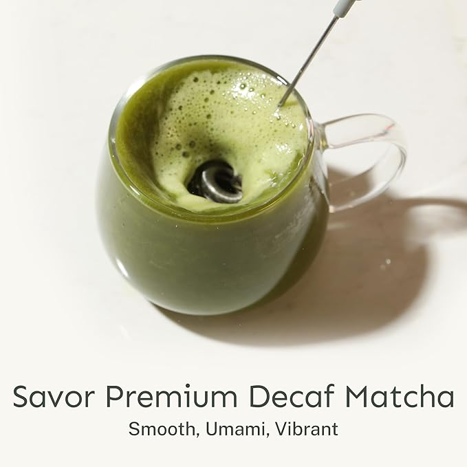 Yu Tea Organic Decaf Matcha Powder Ceremonial Grade, 30 Instant Packets | Rich in Antioxidants & L-Theanine, Low Caffeine | Unsweetened Grade A Japanese Green Tea Powder | Single Serve Sticks - Bloomnest