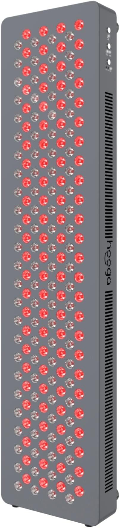 Hooga Red Light Therapy Panel Device – Large Panel, 660nm Red & 850nm Near Infrared Light Therapy, LED Light Therapy Lamp, 200 LEDs, Timer, Hanging Kit Included – HG1000 Hooga