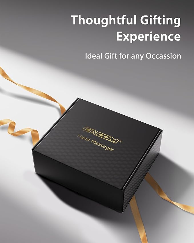 CINCOM Hand Massager with Heat and Compression, Finger and Palm Massage Machine for Pain Relief, Arthritis and Improved Circulation, Gifts for Women (Crow)