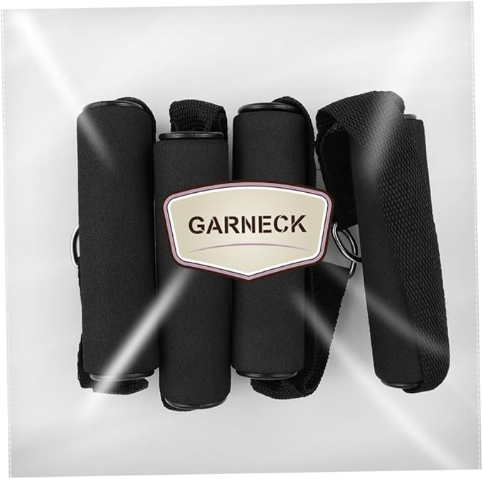 Garneck 4pcs Resistance Band Handles Plastic D Ring Exercise Strap Foam Handle Band Fitness Equipment for Home Gym Overhead Strength Training Stretching Black - Bloomnest