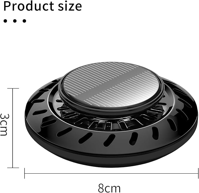Kwak's Car Air Freshener,Rotating Solar Aromatherapy Essential Oil Diffuser Scent Car Decoration Automotive Interior Accessories (Black) - Bloomnest