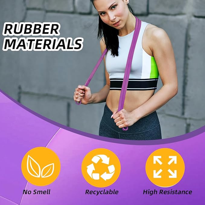 WHATAFIT Resistance Bands, Pull Up Assistance Bands, Exercise Bands, Workout Bands Set for Men and Women Home Fitness, Body Stretching, Strength Training, Physical Therapy - Bloomnest