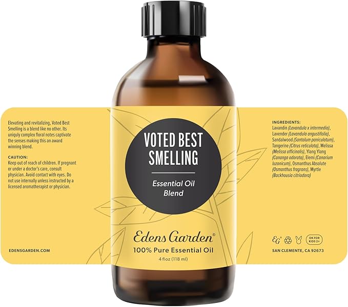 Edens Garden Voted Best Smelling Essential Oil Blend- 100% Pure Premium Grade, Undiluted, Natural, Therapeutic, Aromatherapy, The Best for Candle, Laundry, Kid Safe 118 ml (4 fl oz) EdensGarden