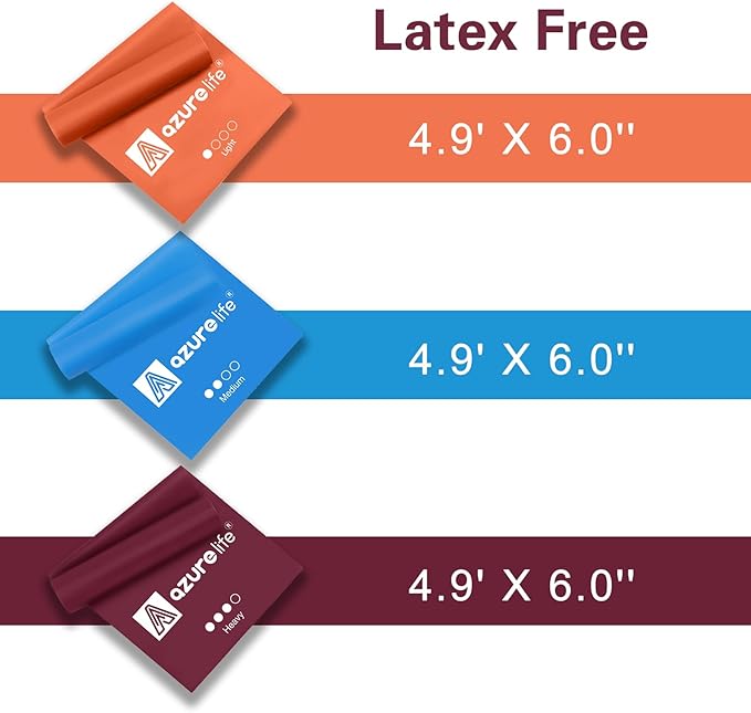 Resistance Bands,Professional Long Non-Latex Elastic Stretch Bands,Exercise Bands for Physical Therapy, Yoga, Pilates, Rehab, at-Home or The Gym Workouts, Strength Training - Bloomnest