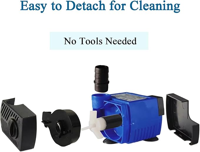 AQUANEAT Submersible Water Pump, 50GPH Fountain Pump, Small Water Pump, Aquarium Pump for Fish Tank, Outdoor Water Fountain, Hydroponics, Pond Filter Pump - Bloomnest