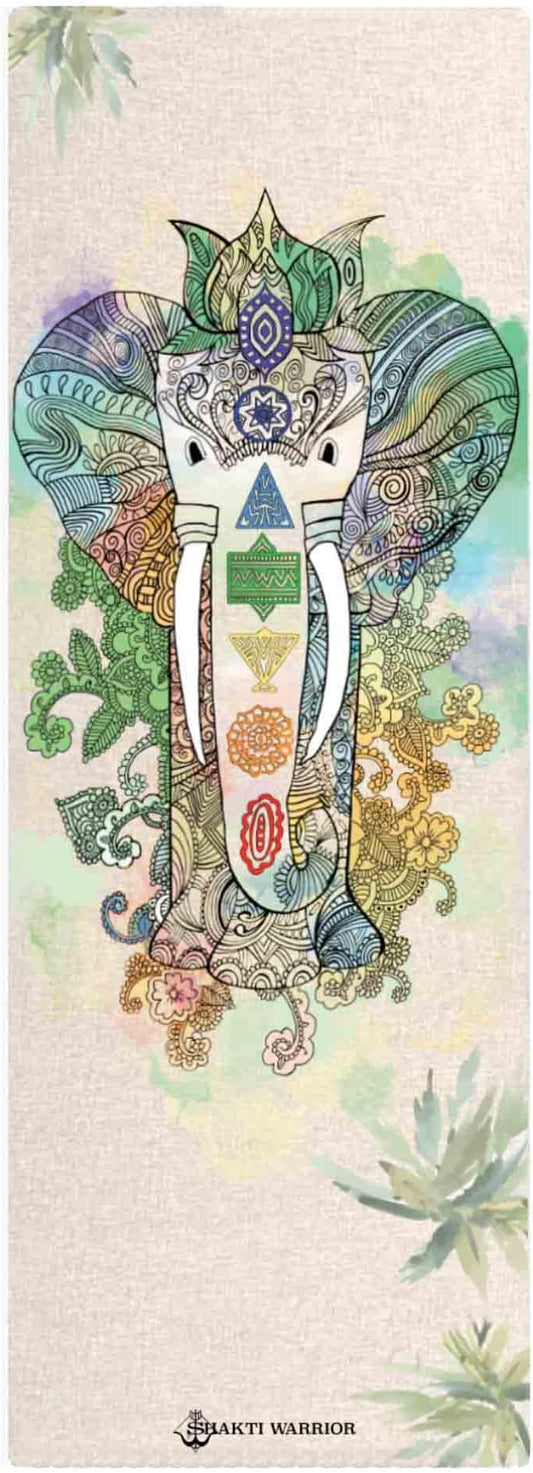 Shakti Warrior Pro Hemp Mat - Artist Designed, Premium Printed Eco-Friendly Non-Slip mat, Great for Regular & Hot Yoga, Pilates, Workouts 72 inch x 24 inch x 3mm Thick