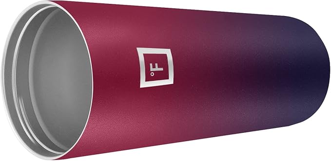 IRON °FLASK Classic Tumbler - Vacuum Insulated Stainless Steel Water Bottle, Double Walled, Drinking Cup, Insulated Travel Mug (Dark Rainbow, 24 oz Solid Lid)