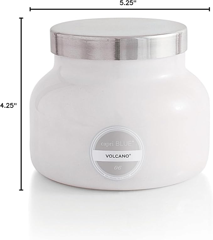 Capri Blue Volcano Scented Candles - Luxury Glass Jar Candles for Home Scented with Tropical Fruit & Sugared Citrus - Soy Wax Blend - Capri Blue Volcano - White Color (19 oz) - Bloomnest