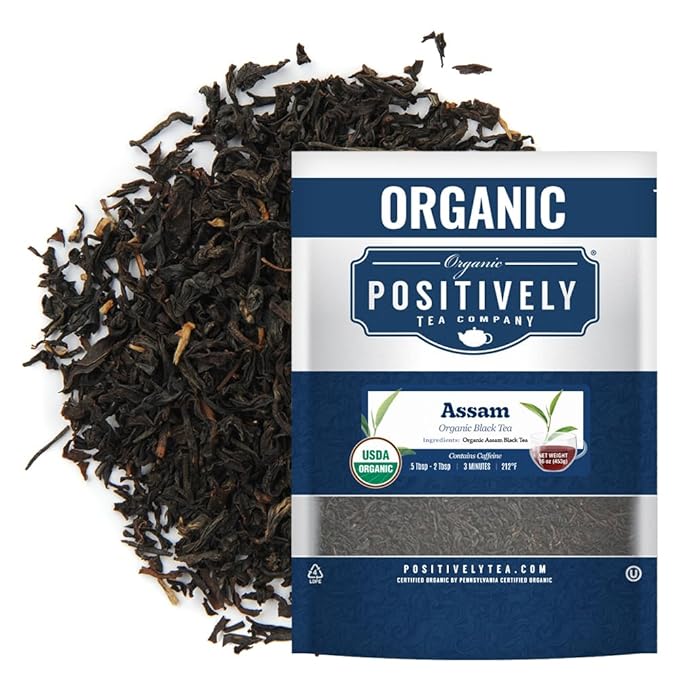 Organic Positively Tea Company, Assam TGFOP Black Tea, Loose Leaf, 16 Ounce - Bloomnest