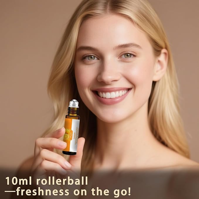 Orange Essential Oil,Roll-on Orange Oil Set (4 Fl Oz x1 + 0.33 Fl Oz x1) - 100% Natural, Diffuser, Massage, Yoga, DIY Soap and Candle Making, Fragrance Oils, Spa Care - Bloomnest