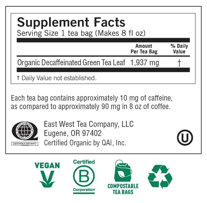 Yogi Tea, Green Tea Pure Green Decaf, 1.09 Ounce - Bloomnest