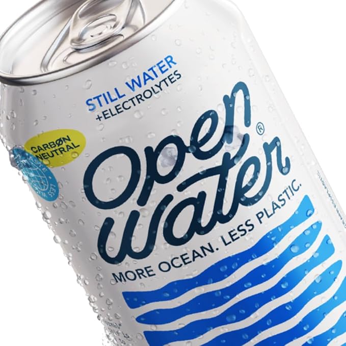 Open Water Still 16oz Tallgirl (3 cases, 36 cans) - Sustainable Aluminum Canned Still Water With Electrolytes - 7.0 pH Balanced BPA-Free Ultra-Purified Water - Bloomnest