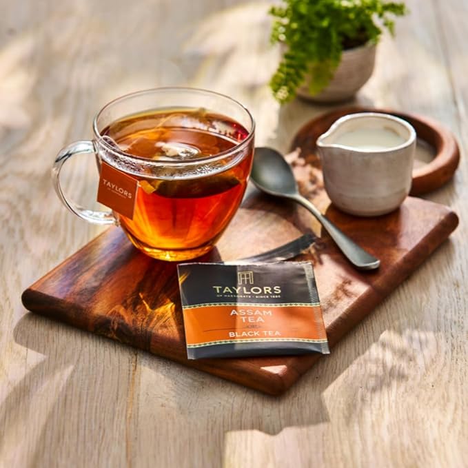 Taylors of Harrogate Assam, Black Tea, Individually Wrapped Bags, 20 Count (Pack of 1), Full-bodied, Satisfying & Malty, Caffeinated, Enjoy Hot or Iced, 20 Teabags - Bloomnest