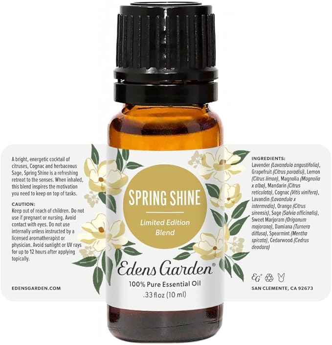 Edens Garden Spring Shine Essential Oil Blend- 100% Pure Premium Grade, Undiluted, Natural, Therapeutic, Aromatherapy, The Best for Diffusing, Candle, Laundry, Humidifiers 10 ml (.33 fl oz) - Bloomnest