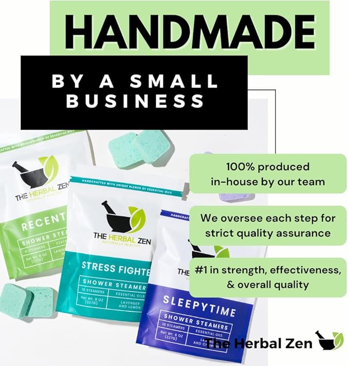 Bulk Shower Steamers with Essential Oils Combo Set by The Herbal Zen (3 Packs of 10 Tablets, Value Set), Bulk Shower Bombs, Relaxation Gift for Women and Men, Birthday Gifts, Mothers Day Gift - Bloomnest