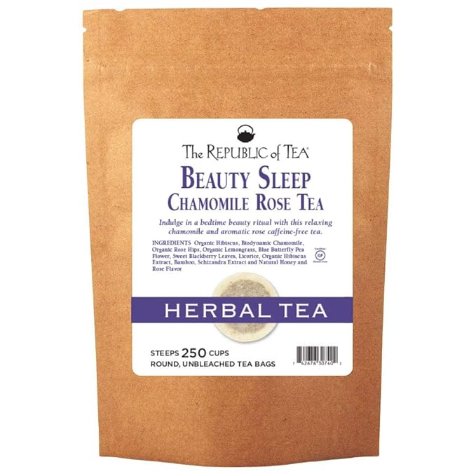 The Republic of Tea Beautifying Botanicals® Beauty Sleep Herbal Tea, 250 Count - Bloomnest
