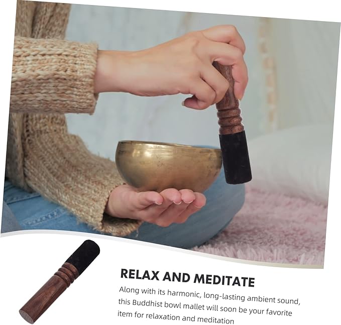 BESPORTBLE Sound Bowl Stick Handmade Mallet for Tibetan Singing Bowls Durable and Sturdy Striker for Meditation and Mindfulness Practices - Bloomnest