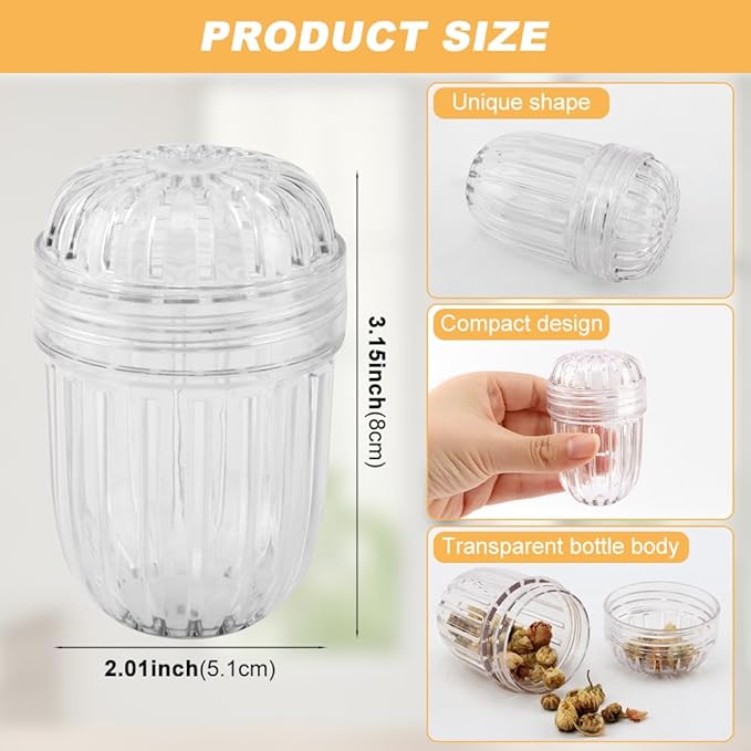 3PCS Clear Fruit Infuser, Tea Infuser for Wide Mouth Bottles, Tea Strainer Tennis Ball Compatible with Stanley,Hydro Flask, Iron Flask,Takeya, - Bloomnest