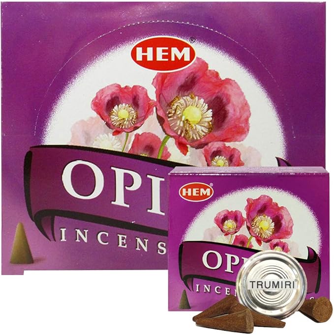 Opium Incense Cones and Cone Incense Burner Bundle Insence Insense Hem Incense TRUMIRI